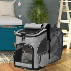 Reiserucksack für Haustiere – erweiterbare, atmungsaktive Tragetasche