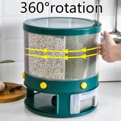 Reisspender - Rotierender Vorratsbehälter mit 6 Fächern