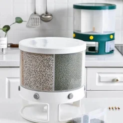 Reisspender - Rotierender Vorratsbehälter mit 6 Fächern