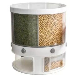 Reisspender - Rotierender Vorratsbehälter mit 6 Fächern