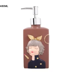 Resin Soap Dispenser - Stylish Bathroom Accessory for Girls