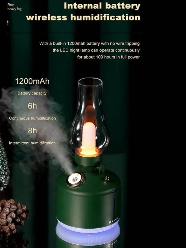 Retro Air Humidifier Wireless Aroma Diffuser Lamp