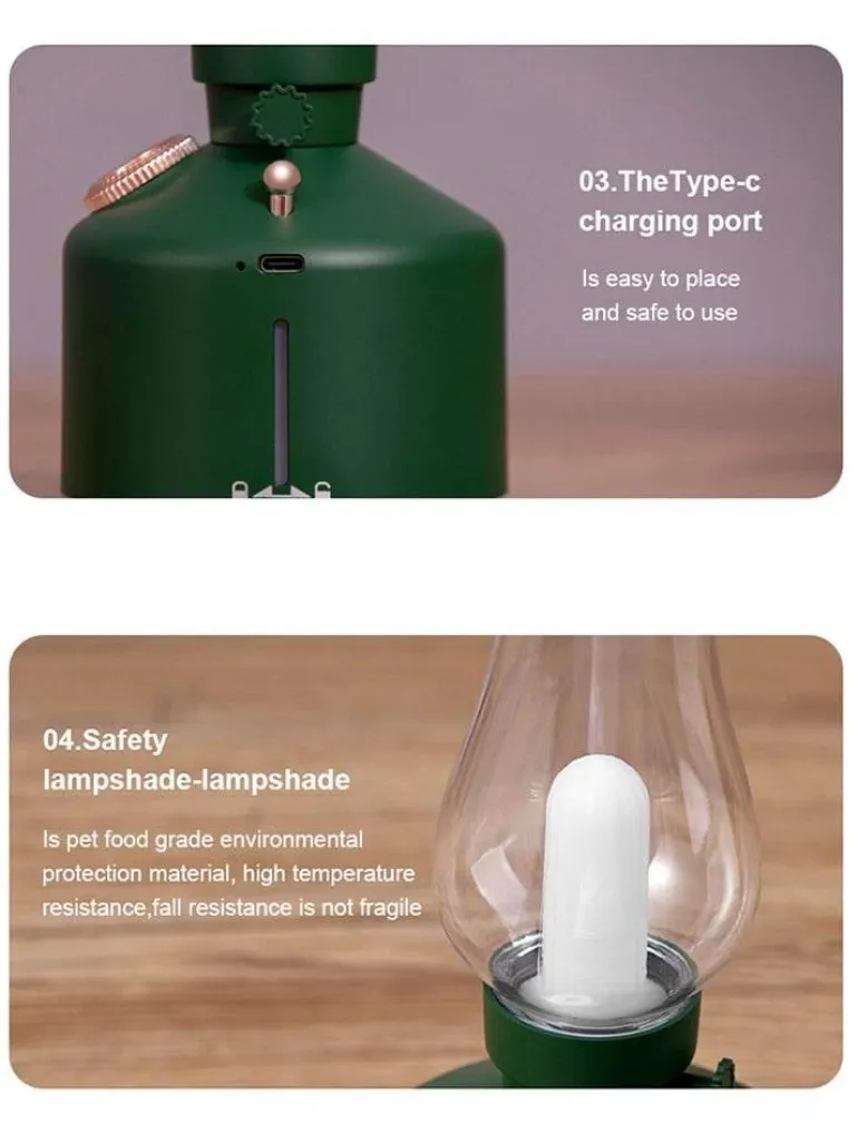Retro Air Humidifier Wireless Aroma Diffuser Lamp