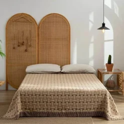 Retro Chinesische Baumwoll-Überwurfdecke - Stilvoller Sofa-Bettbezug