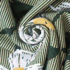 Retro Chinesische Baumwoll-Überwurfdecke - Stilvoller Sofa-Bettbezug