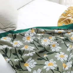 Retro Chinesische Baumwoll-Überwurfdecke - Stilvoller Sofa-Bettbezug