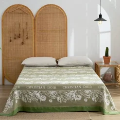 Retro Chinesische Baumwoll-Überwurfdecke - Stilvoller Sofa-Bettbezug