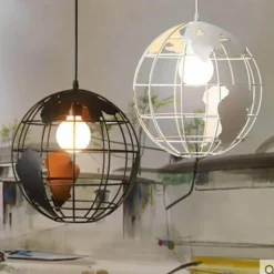 Retro Globe Lamp - Mid-Century Lighting Fixture