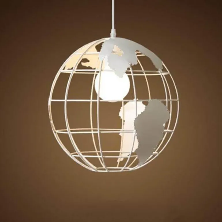 Retro Globe Lamp - Mid-Century Lighting Fixture