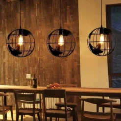 Retro Globe Lamp - Mid-Century Lighting Fixture