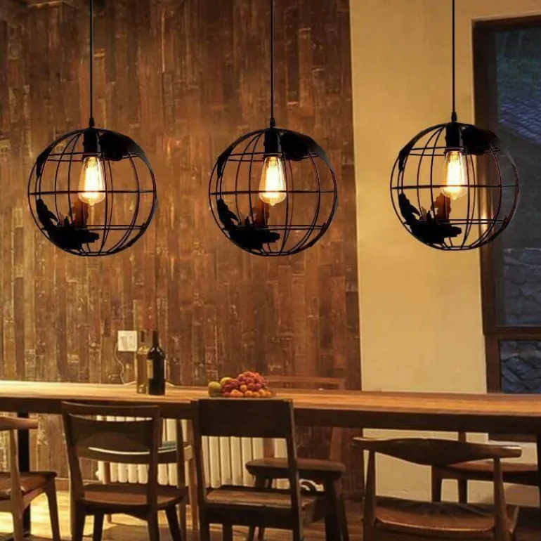 Retro Globe Lamp - Mid-Century Lighting Fixture