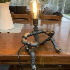 Retro Guitar Player Lamp - Music-Themed Home Decor