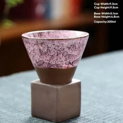 Retro Japanische Keramik-Kaffeetasse - Handgefertigte Teetasse aus Porzellan