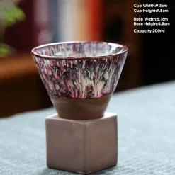 Retro Japanische Keramik-Kaffeetasse - Handgefertigte Teetasse aus Porzellan