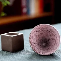 Retro Japanische Keramik-Kaffeetasse - Handgefertigte Teetasse aus Porzellan