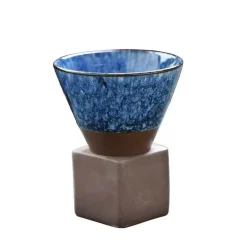 Retro Japanische Keramik-Kaffeetasse - Handgefertigte Teetasse aus Porzellan