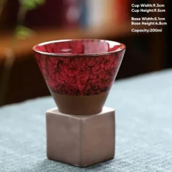 Retro Japanische Keramik-Kaffeetasse - Handgefertigte Teetasse aus Porzellan