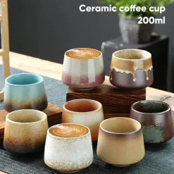 Retro Japanische Keramiktasse - Keramik Teetasse