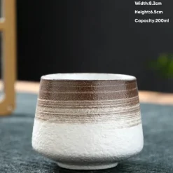 Retro Japanische Keramiktasse - Keramik Teetasse