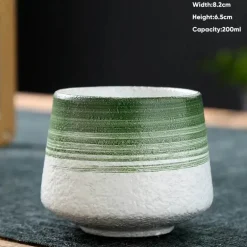 Retro Japanische Keramiktasse - Keramik Teetasse