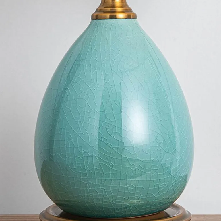 Retro Keramik Tischlampe - Vintage Wohnbeleuchtung Dekor