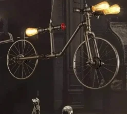 Retro Loft Bicycle Metal Lamp - Vintage Industrial Light Fixture