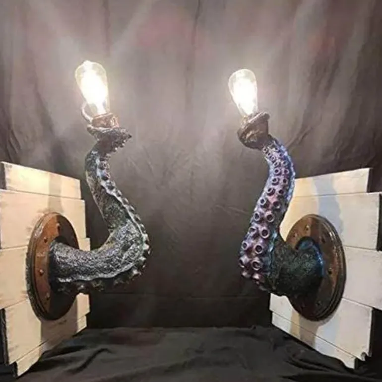 Retro Octopus Wall Lamp - Tentacle Light Decor