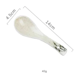 Retro Ramen Schüssel Set - Keramik mit Deckel Essstäbchen Löffel