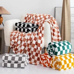 Retro Schachbrett Decke - Stilvolle Vintage Decke