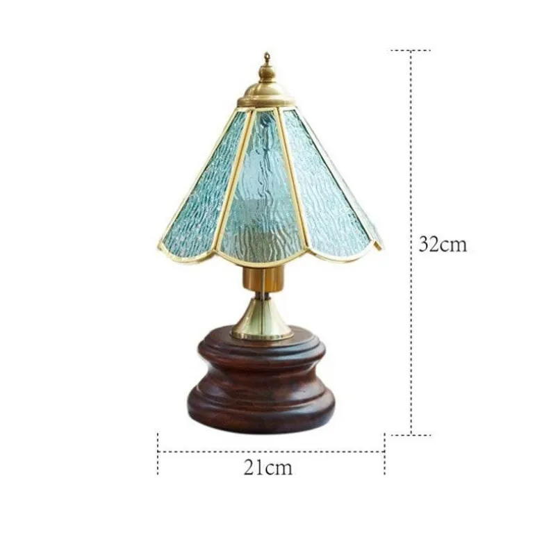 Retro Tischlampe - Vintage Glasierte Beleuchtung