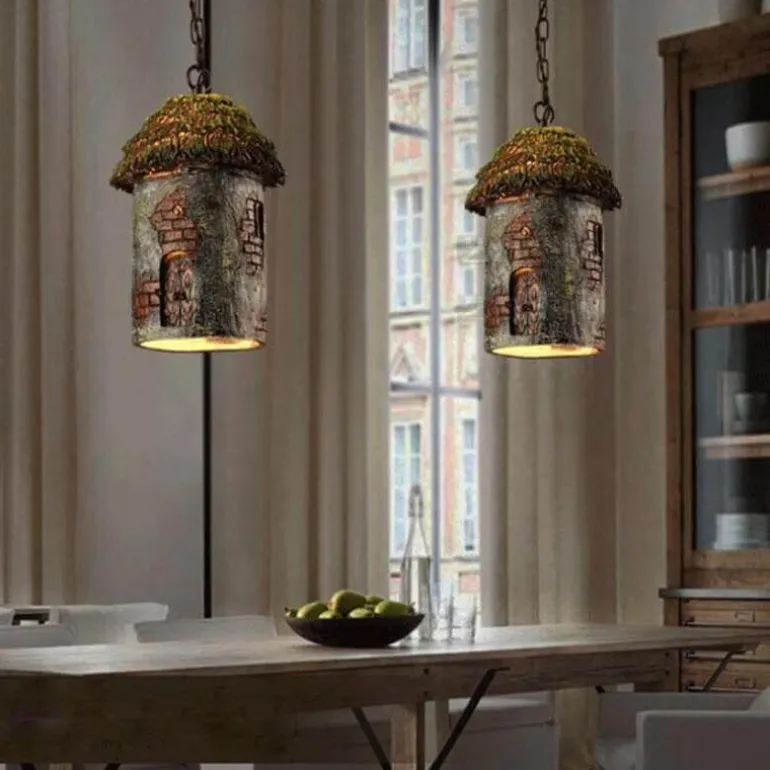 Retro Tree House Lamp - Vintage Hanging Light Fixture