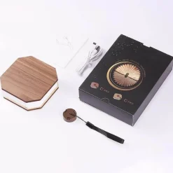 Retro USB Rechargeable Wooden LED Accordion Lamp