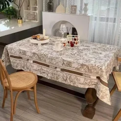 Retro wasserdichte Leinentischdecke - Pastorale Essdecke