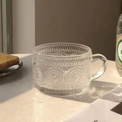 Retro-Glasbecher – hitzebeständiges Vintage-Trinkgeschirr