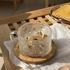 Retro-Glasbecher – hitzebeständiges Vintage-Trinkgeschirr