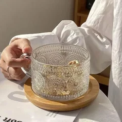 Retro-Glasbecher – hitzebeständiges Vintage-Trinkgeschirr