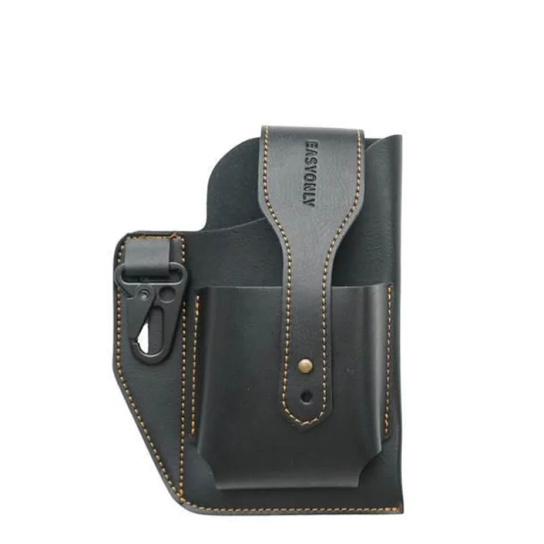 Retro-Gürteltasche aus Leder – Multifunktionaler Telefonhalter