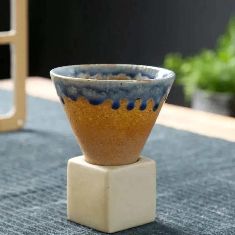 Retro-Kaffeetasse aus Keramik – Latte-Tasse aus japanischem Porzellan