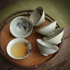 Retro-Teetassen-Set aus Keramik – Vintage-Teetassen für gemütliche Zusammenkünfte