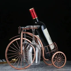 Retro-Weinregal – Eleganter Flaschen- und Glas-Organizer