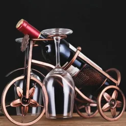 Retro-Weinregal – Eleganter Flaschen- und Glas-Organizer