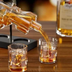 Revolver Whisky-Dekanter-Set – Einzigartiges Spirituosengeschenk mit Gläsern