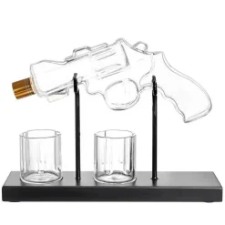 Revolver Whisky-Dekanter-Set – Einzigartiges Spirituosengeschenk mit Gläsern