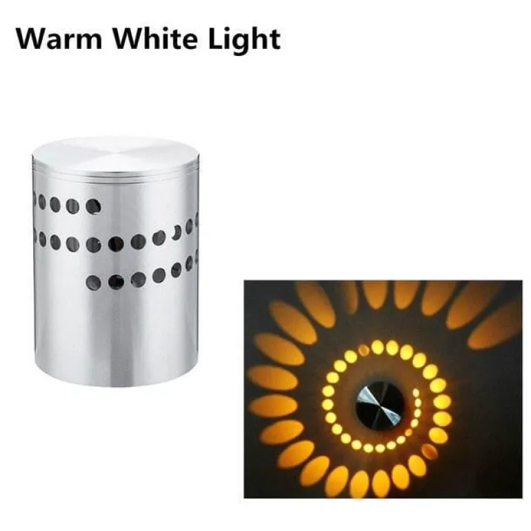 RGB Spiral Hole LED Wall Light - Fun Decorative Lighting