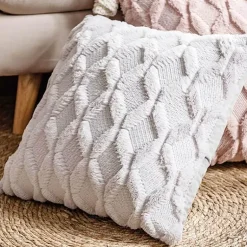 Rhombus-Kissenbezug – weicher Plüsch-Kissenbezug für stilvolle Heimdekoration