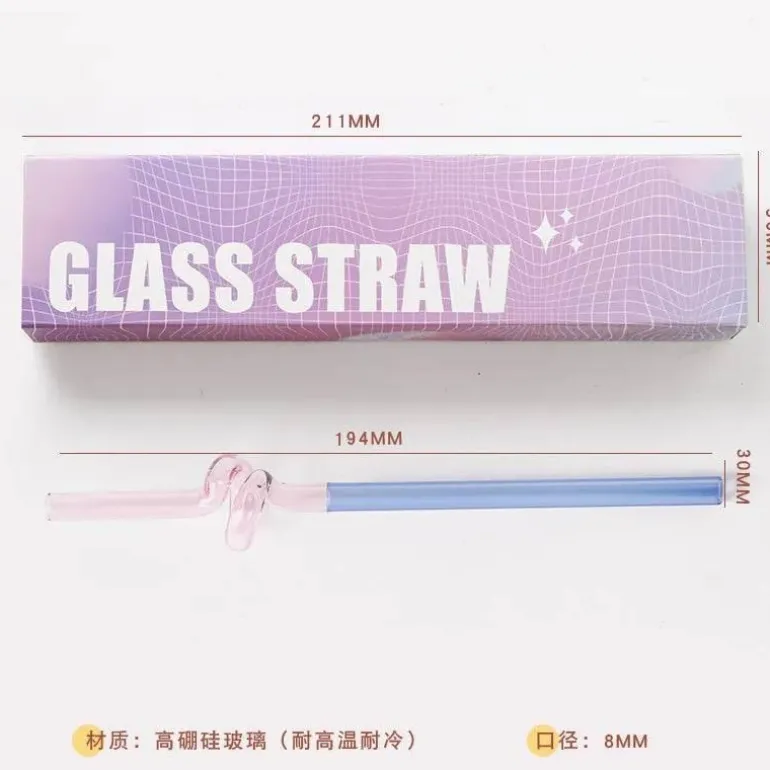 Rührstab mit Blumengriff aus Glas – Kaffee-Cocktail-Mixologie-Werkzeug