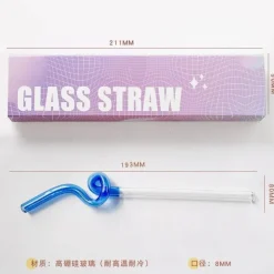 Rührstab mit Blumengriff aus Glas – Kaffee-Cocktail-Mixologie-Werkzeug