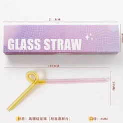 Rührstab mit Blumengriff aus Glas – Kaffee-Cocktail-Mixologie-Werkzeug