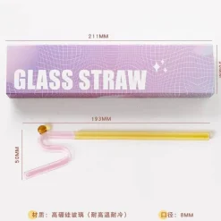 Rührstab mit Blumengriff aus Glas – Kaffee-Cocktail-Mixologie-Werkzeug