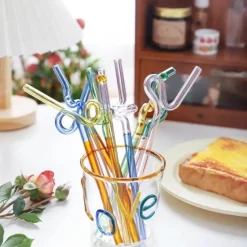 Rührstab mit Blumengriff aus Glas – Kaffee-Cocktail-Mixologie-Werkzeug